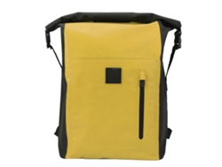 Mochila impermeable de PVC de 25 litros, duradera, para viajes al aire libre, color amarillo.