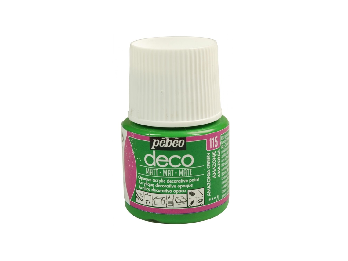 Tinta Acrílica PÉBÉO Mate (Opaca - Verde Amazonas 45ml)