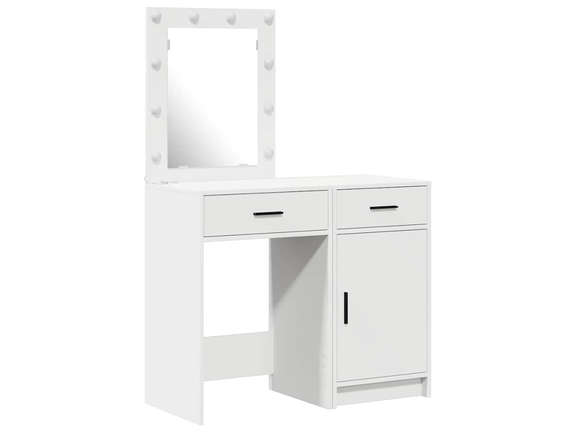 Mesa De Tocador | Mesa De Vestidor Con Cajón 2 Uds Blanco 50 X 41 X 135 Cm