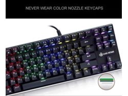 Magic-refiner 1506 Teclado Mecánico Para Juegos Usb Cableado 87 Teclas Interruptor Azul Ruso