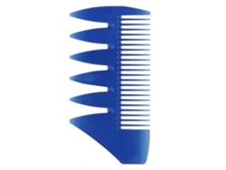Pente de cabelo masculino de dentes largos de dupla face, estilo clássico, com acabamento em óleo brilhante (azul) 2026