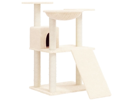Rascador Para Gatos VIDAXL Con Postes De Sisal Color Crema 83 cm