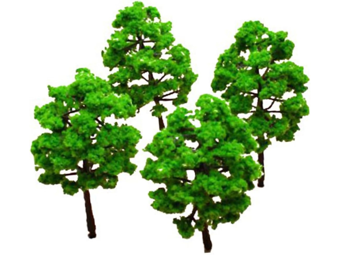 10 Piezas De Árboles Verdes En Miniatura Para Decoración De Jardines, Altura Aproximada.