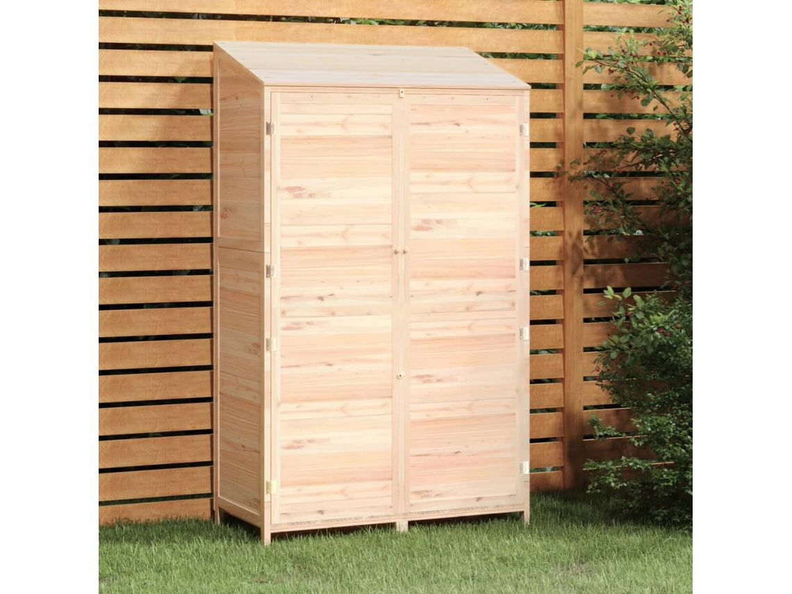 Caseta de jardín de madera maciza de abeto de 102 x 52 x 174,5 cm LOVELY HOME