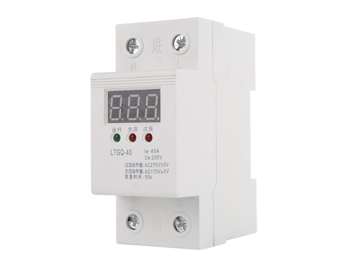 Protector De Voltaje Automático 230v Ca 2p/40a, Relé De Subtensión Con Pantalla Digital
