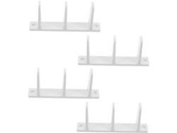 4 Guías Inferiores Para Puertas Correderas Con Tornillos, De Plástico Negro.