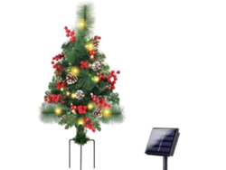 Rebe-luces De Jardin Para Navidad Con Poste Solar Arbol De Navidad Iluminado Decoracion Exterior Para Patio