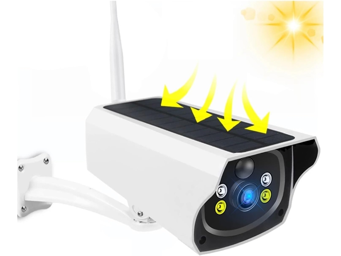 Cámara De Seguridad Doméstica 4g Ip 1080p Con Energía Solar Y Visión Nocturna.