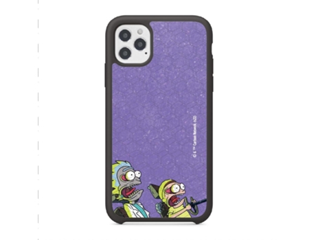 Funda Móvil Oficial Rick Morty Warner Bros para iPhone 12 Pro PHONECASES3D Piel Sintética Negro