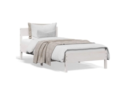 Maison Exclusive - Estructura De Cama Sin Colchón Madera Maciza Blanca 90x190 Cm