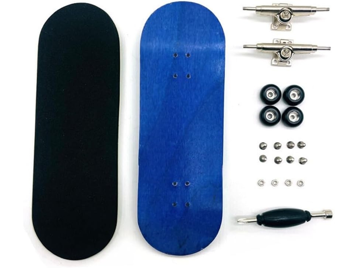 Tabla De Skate Para Dedos, 32 Mm De Ancho, Punta De Arce Profesional, Doble Rocker, Azul Mini