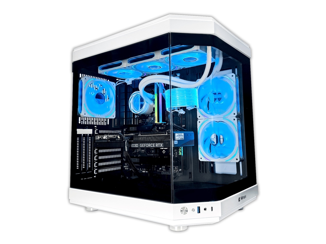 Ordenador Gaming Nitropc Boost Silver Blanco – Intel Core i7-14700KF, NVIDIA RTX 5070 12GB, 32GB DDR5, 2TB M2, Win11 Pro – Listo para jugar