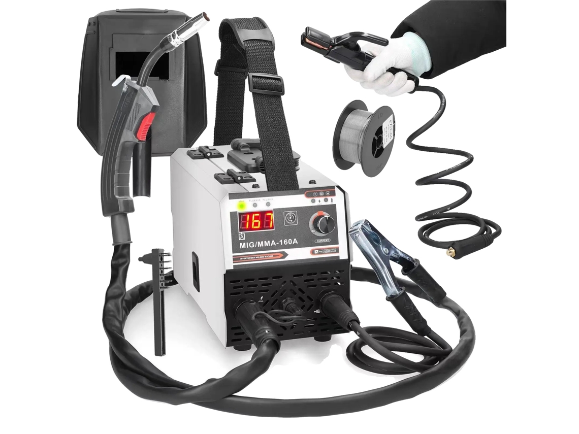 Soldadora MIG/MMA, inversor IGBT, pantalla digital, MMA-160A