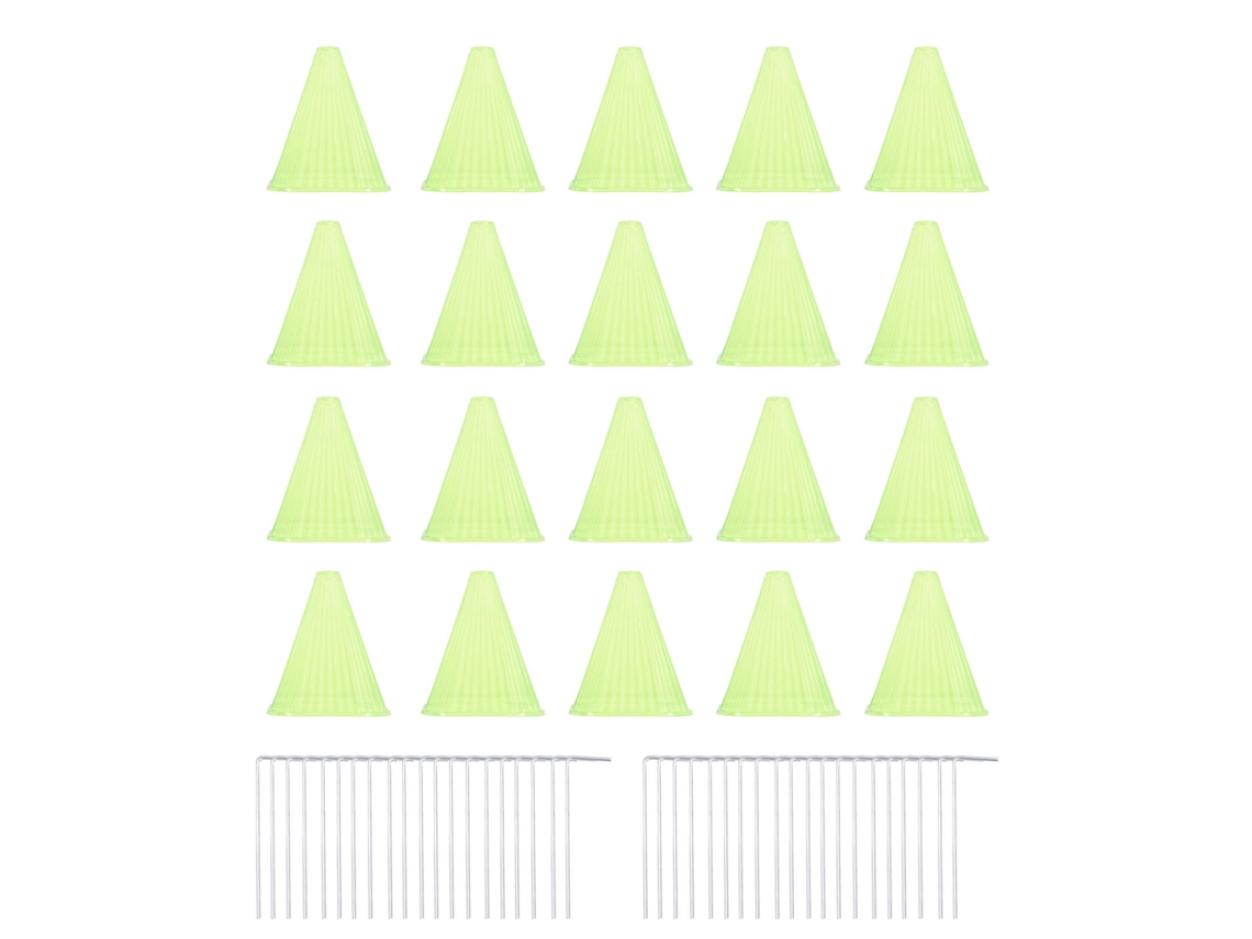 20 Cubiertas De Plástico Reutilizables Para Campanas De Jardín Con 40 Alfileres Para Plantas Y Hortalizas Verdes.