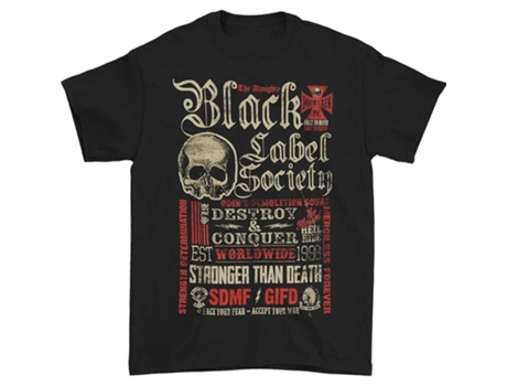 Camiseta ROCKINSTONE Black Label Society Moto Collage (XL)