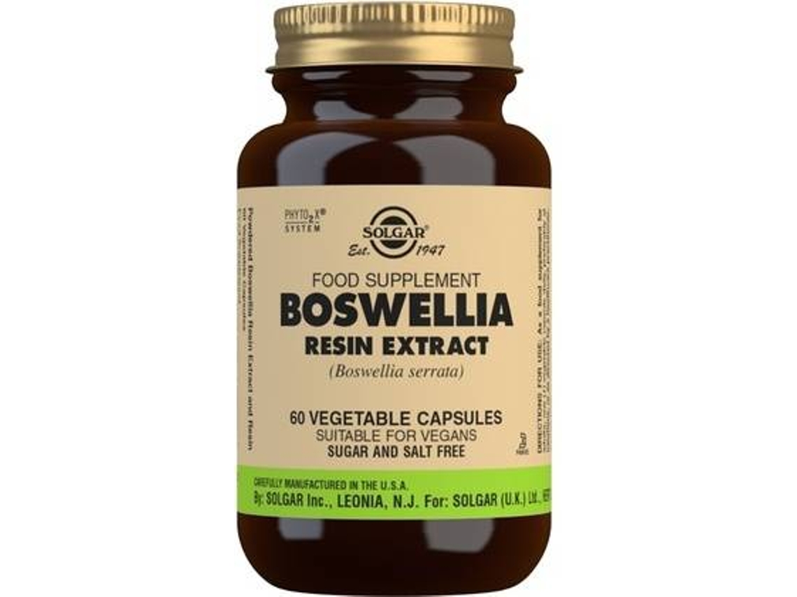 Complemento Alimentar SOLGAR Boswellia Extrato De Resina (60 cápsulas vegetais)