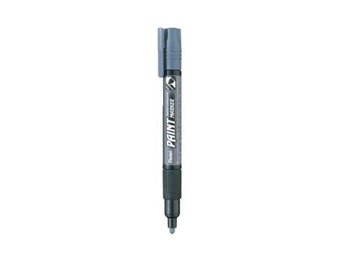 Marcador Pentel Mmp20 Paint Vidro E Plástico Cinza