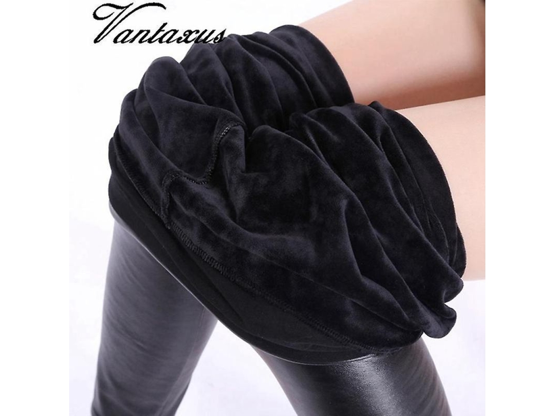 Leggings De Cuero Falso Mujer Otoño Invierno Alto Elasticidad Calentador Slim Talla Única Xxs Plus Velvet 4
