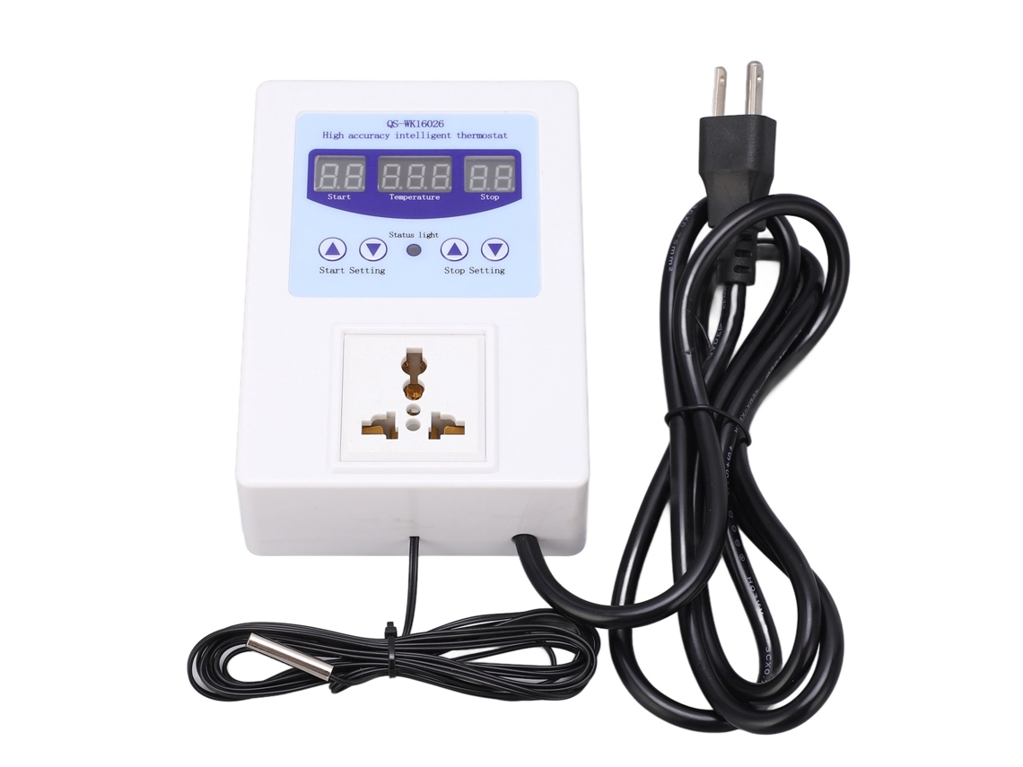 Controlador Digital Automático Inteligente De Temperatura Con Enchufe Estadounidense 110-240v Blanco