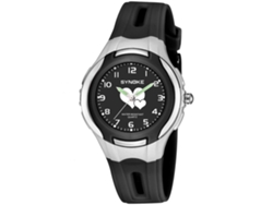 Reloj De Pulsera Analógico De Cuarzo Impermeable Redondo Synoke Moda Negro