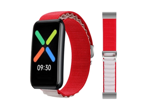 Correa Loop Alpine para Oppo Watch Free Rojo y Blanco