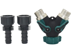 Válvula desviadora de 2 vías para manguera de jardín, hembra de 3/4'', 1/2'', 3/4'', conector en Y rápido, para riego.