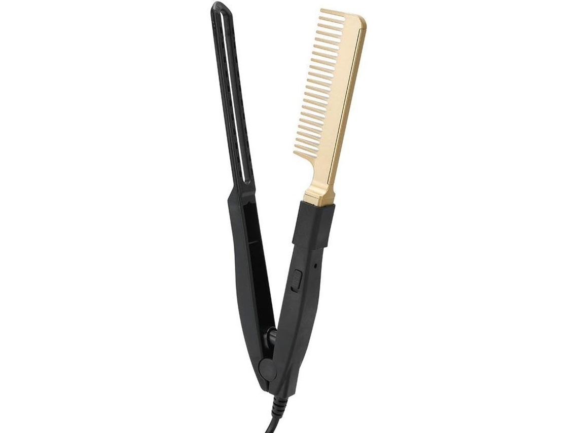 Peine Eléctrico Con Calefacción Para Cabello Húmedo Y Seco: Alisa El Cabello Prácticamente Por Completo.