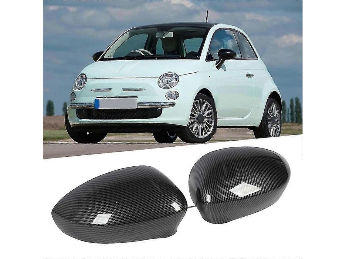 Tapa De Espejo Lateral De Fibra De Carbono Para La Vista Trasera Del Fiat 500
