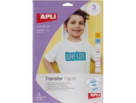 Papel Tranfer APLI A4 (3 Unidade)
