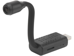 Mini cámara de serpiente wifi semirrígida, 1080p HD, IA, detección humana, alarma, webcam, USB integrado, 32 g, portátil, ligera, color negro USHION