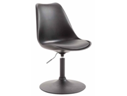 Silla de comedor Maverick de plástico negro/negro CLP