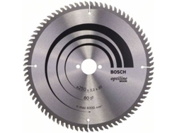 Disco de Sierra Circular BOSCH Optiline Madera 250x30x3.2 mm - 80