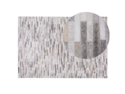 Alfombra de pelo corto BELIANI Ahilli de Piel de vaca Gris 140x200