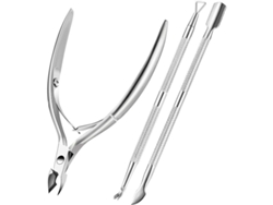 Juego De Herramientas De Acero Inoxidable Para Manicura Y Pedicura Para La Eliminación De Cutículas Y Uñas (plateado)