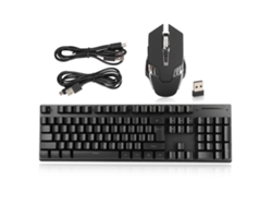 Combo Inalámbrico De Teclado Y Ratón Con Retroiluminación Led Rgb, Recargable, Batería De 2000 Mah, 3200 Dpi Para Juegos De Pc.