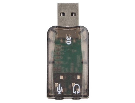Tarjeta de sonido USB estéreo virtual, adaptador de sonido externo de canal 5.1 con conectores de micrófono y auriculares de 3,5 mm para PC con Win...