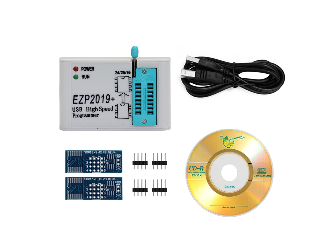 Programador Ezp2019 Usb Spi De Alta Velocidad Compatible Con Flash 32m Eeprom 24 25 93 Bios Win7 Win8