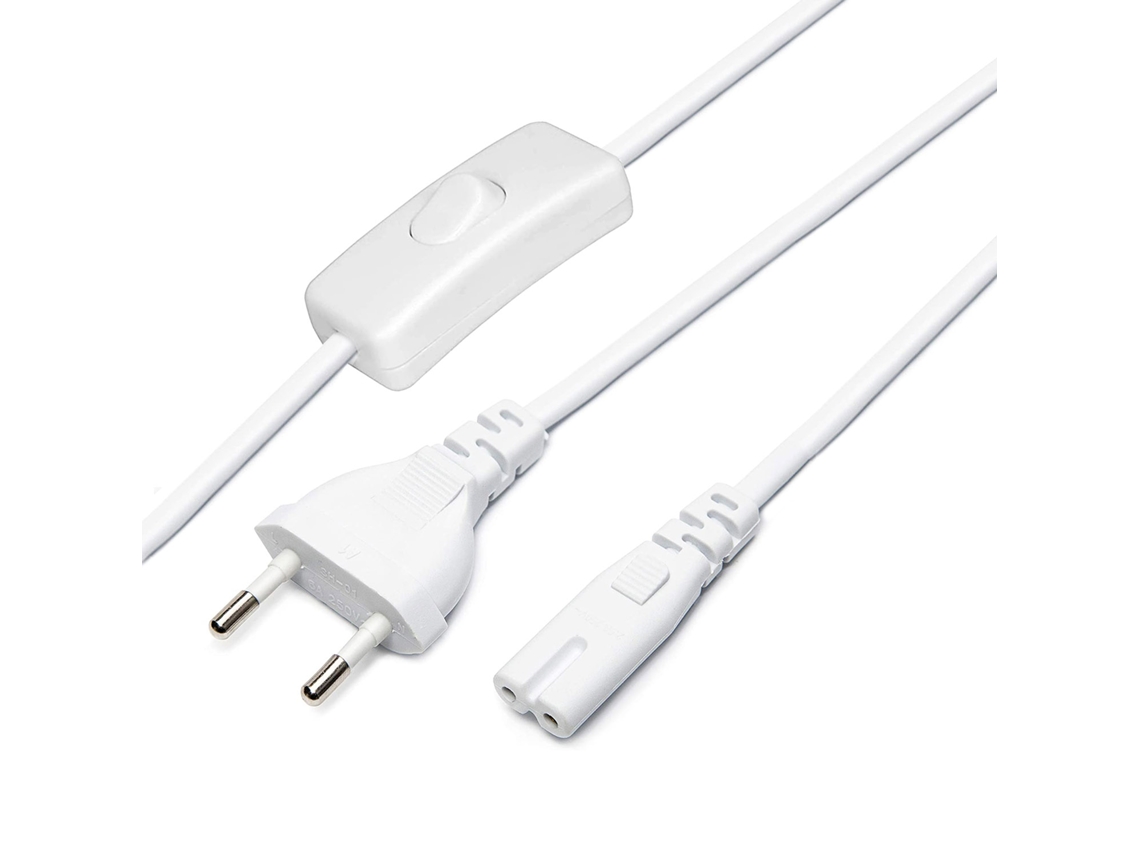 Cable de Alimentación LEDBOX con Interruptor (2 x 075mm) Ficha Eu-C7 15m