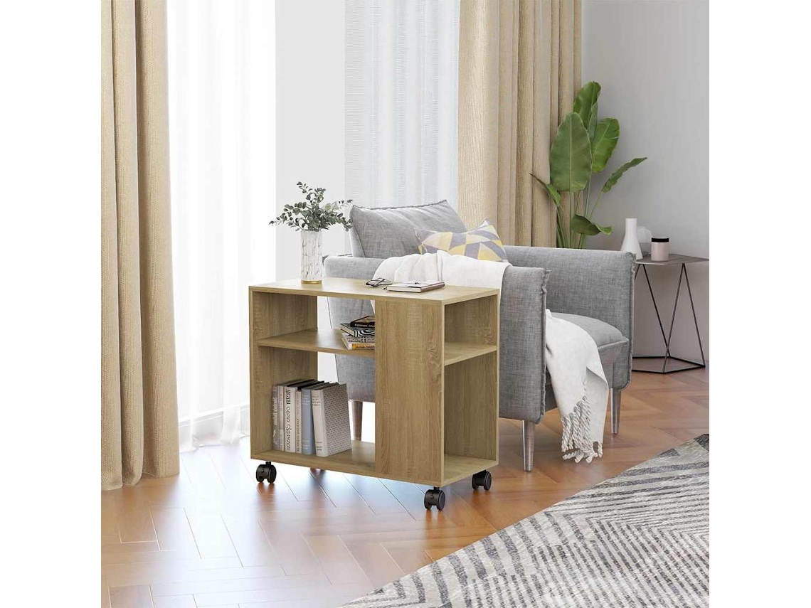 Mesa auxiliar | Mesa de comedor 70x35x55 cm Madera de roble procesada Sonoma