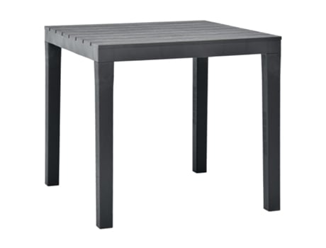 MAISON EXCLUSIVE Mesa de jardín de plástico gris antracita 78x78x72 cm