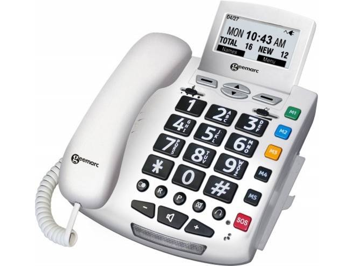 Teléfono Fijo GEEMARC SOS Blanco