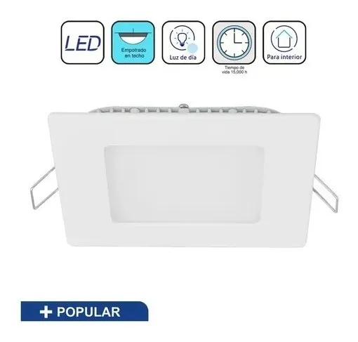 Luminária De Embutir 30 Leds Quadrados Voltech 48540 Estrutura Brancavayotoy