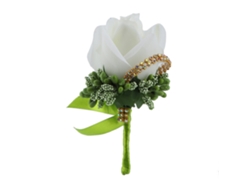 RNEMITERY 1ud Bonita Correa Artificial Hecha a Mano para Damas de Honor Bodas Decoración Novio (Verde)