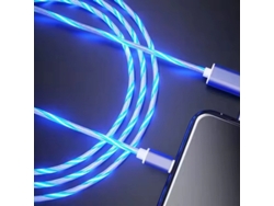 Cable Usb-a A Tipo C De 1 M/2 M Con Luz Rgb Para Cargar Teléfonos Móviles, Con Núcleo De Cobre Esta?ado Y Luz Rgb