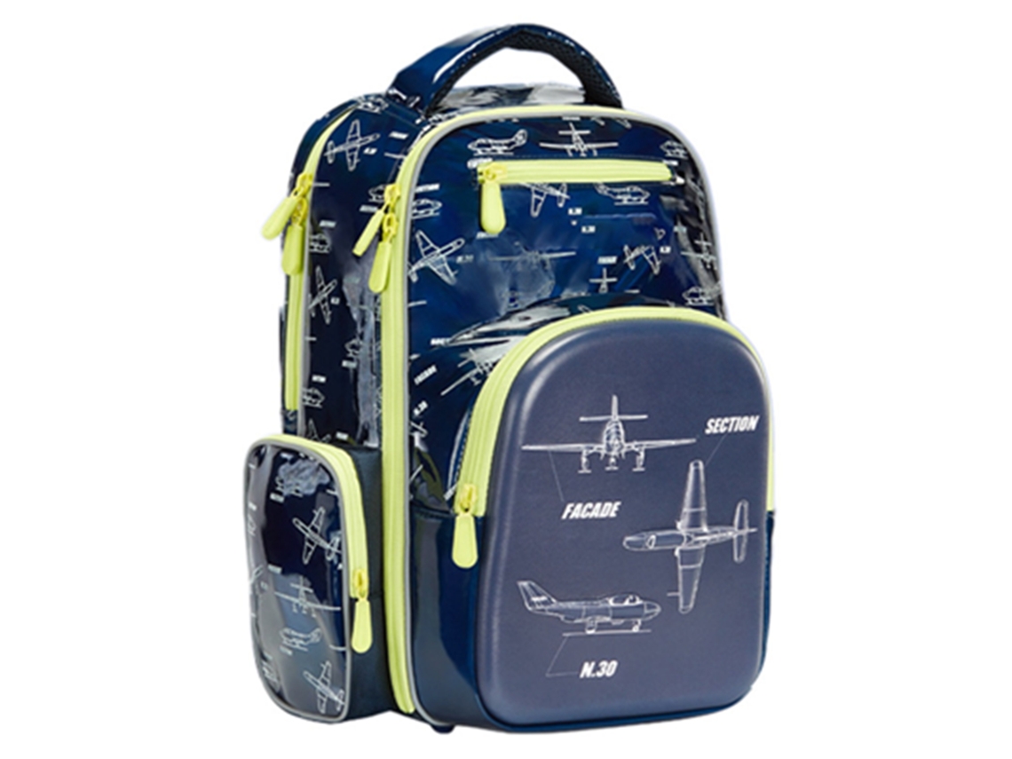 Mochila Escolar Para Niños Niñas Con Tecnología De Compresión 3d Y Múltiples Compartimentos Negro L