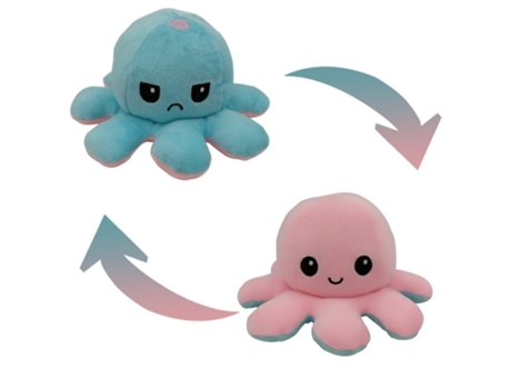 Felpa Plegable de Doble Cara, Adornos Para El Hogar, Juguete de Pulpo Reversible A