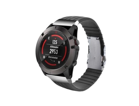 Correa Silicona Stripe Adaptable Garmin Fenix 5X Gris