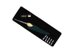 Juego De Pluma Estilográfica Retro Con Estuche De Regalo, Diseño Exquisito Para Obsequiar, Verde Oscuro.