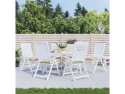 Cojines para silla (6 unidades, 40 x 40 x 7 cm), tela Oxford beige, DKD Home Decor