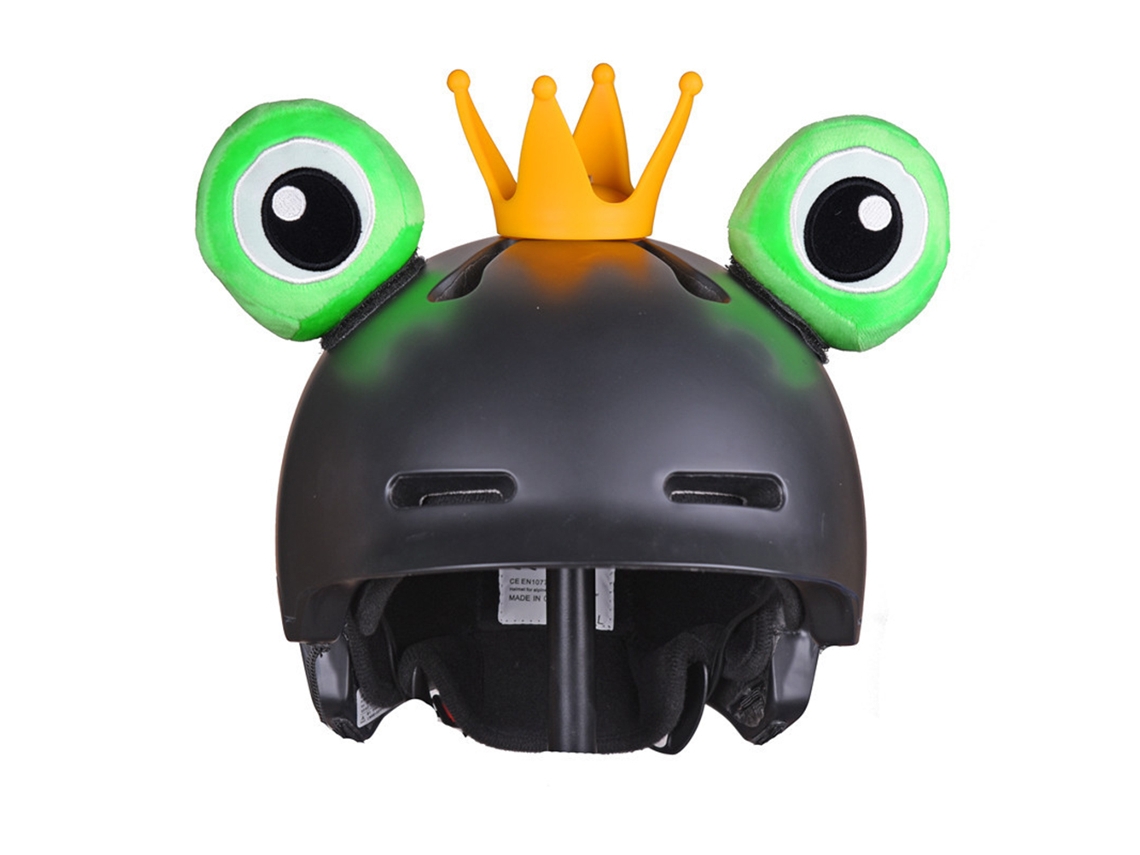 2026-accesorios Para Casco Corona De Ojos De Rana Bonita Con Cintas Para Casco De Ski Moto Snowboard (casco No Incluido)